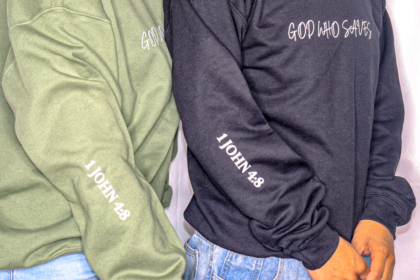 GOD WHO SAVES- crewneck