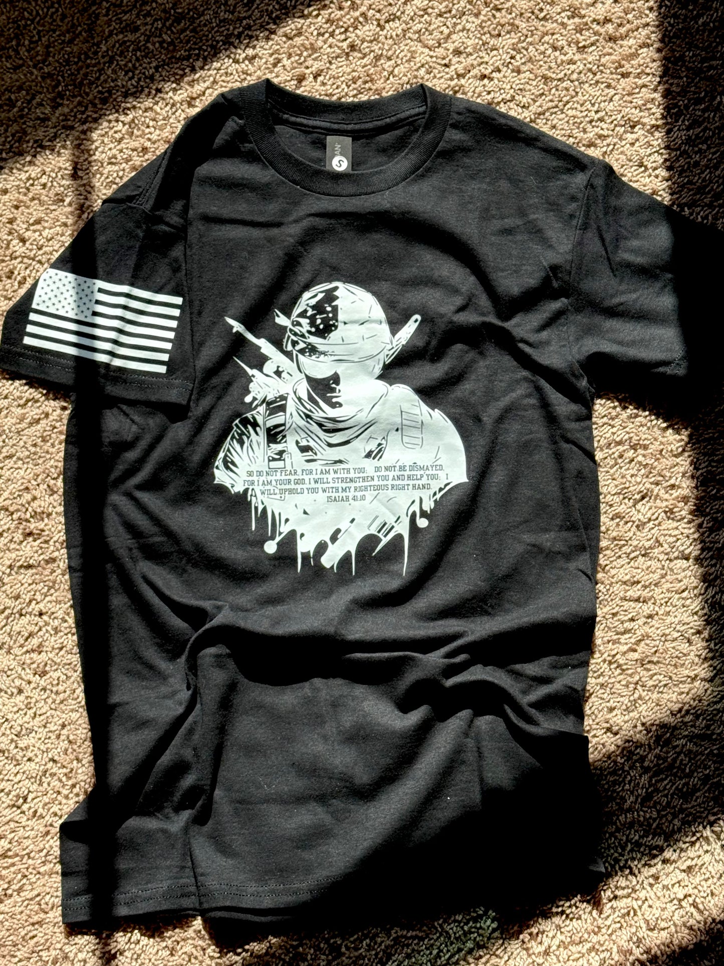 Isaiah 41:10 black T shirt