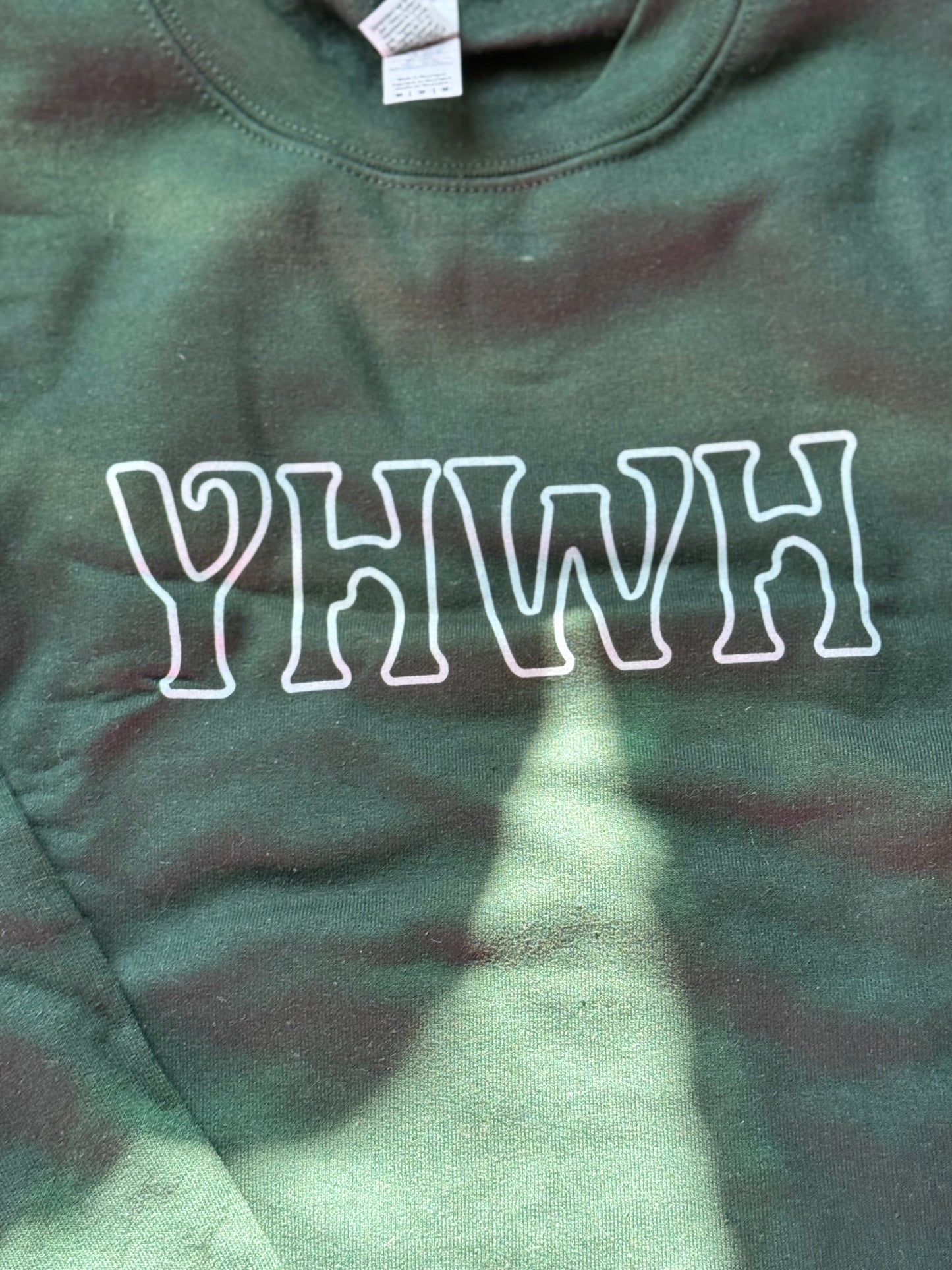 YHWH (forest green) crewneck