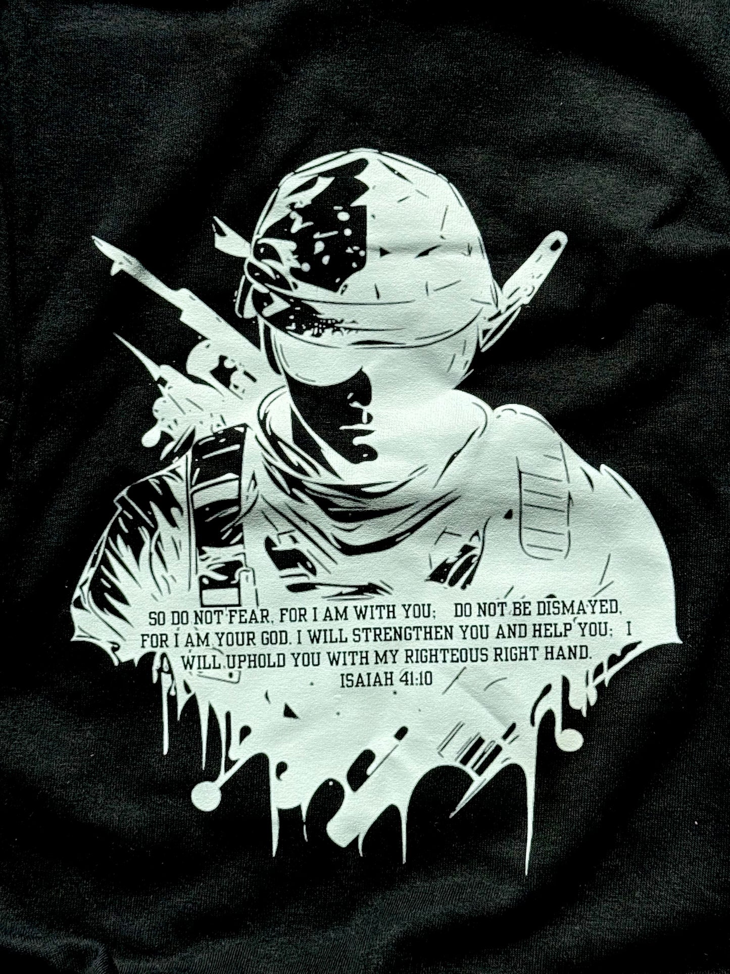 Isaiah 41:10 black T shirt
