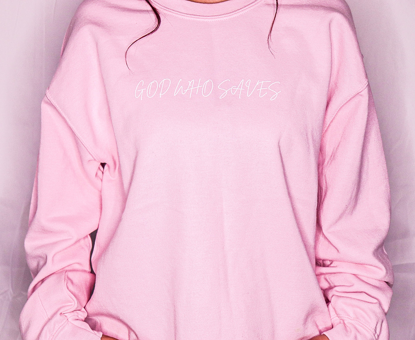 GOD WHO SAVES- crewneck