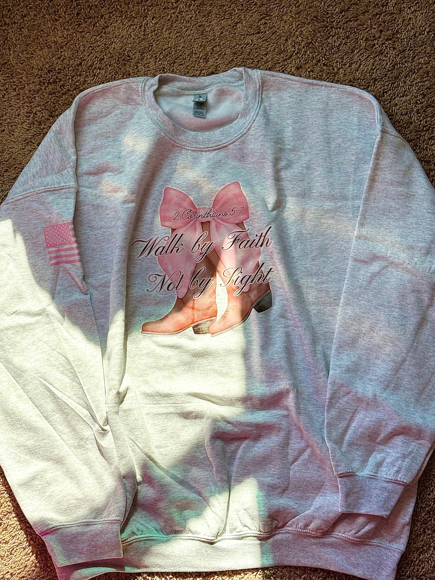 Walk by faith (grey) crewneck