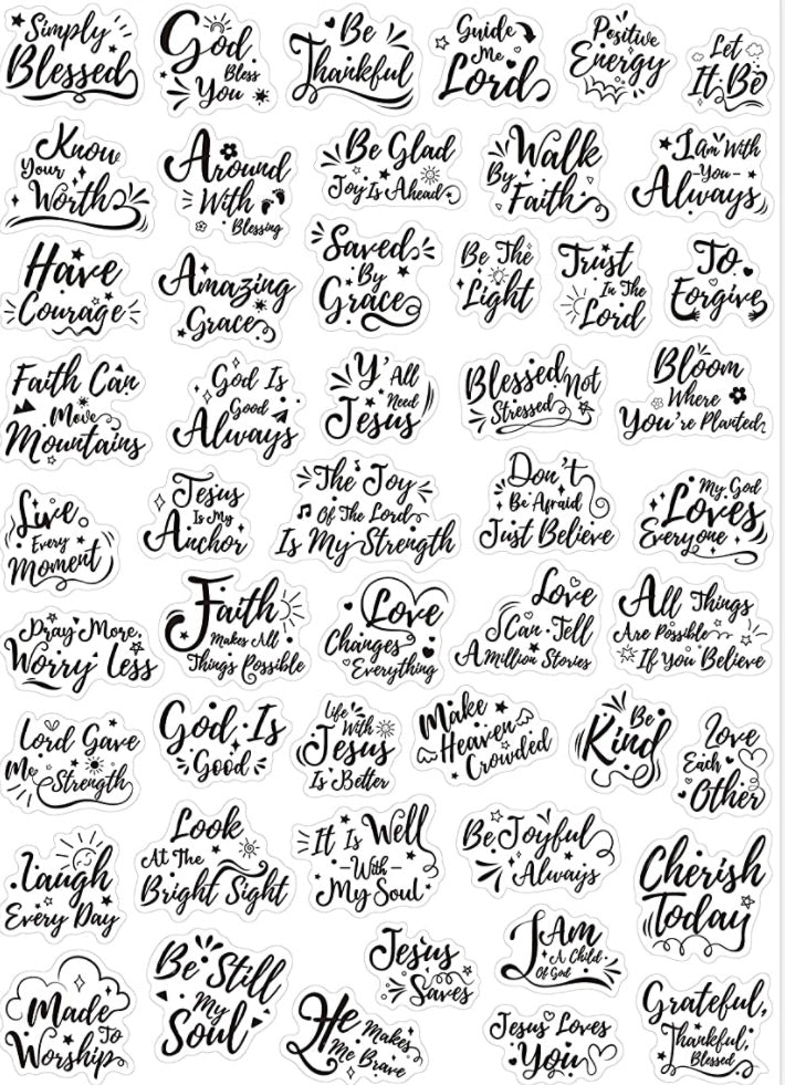 Bible sticker sheet
