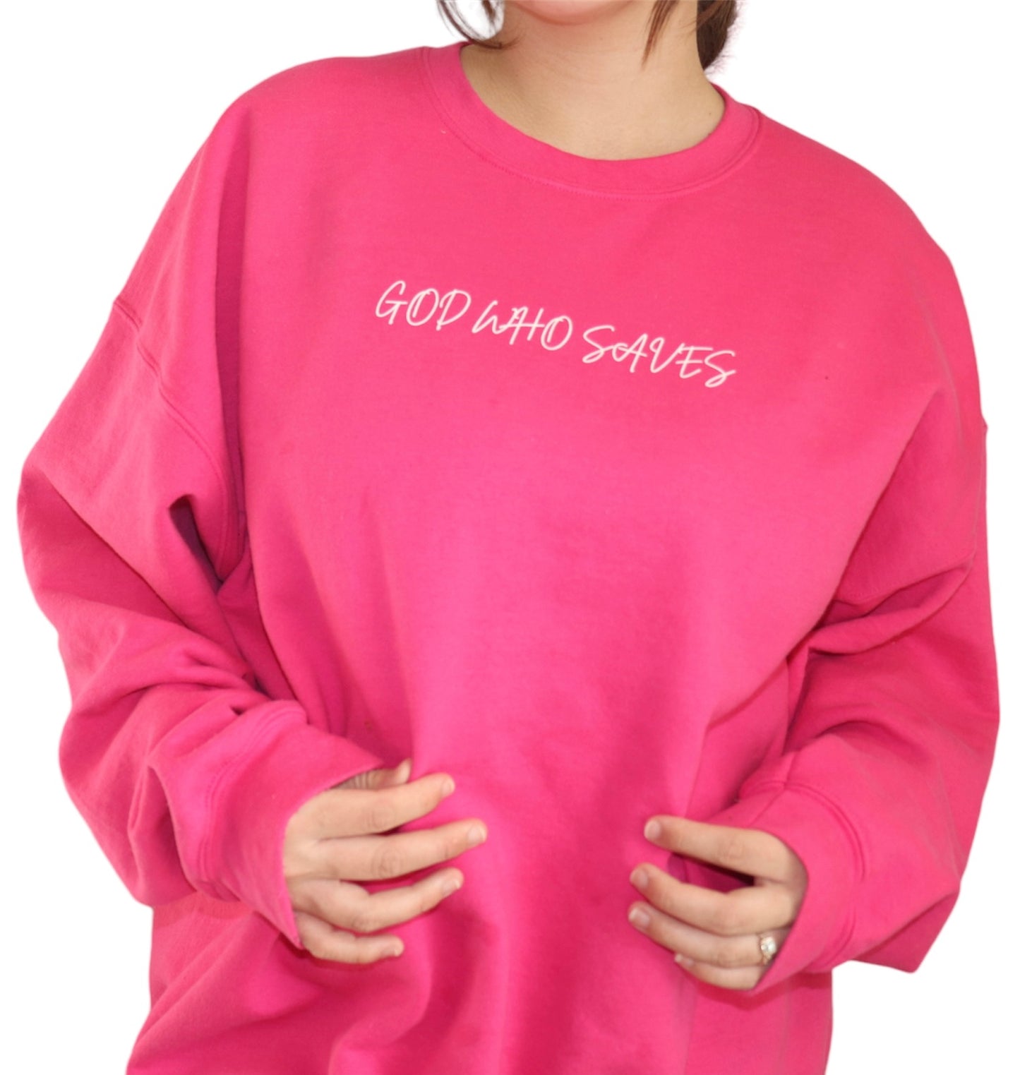 GOD WHO SAVES CREW(hot pink)