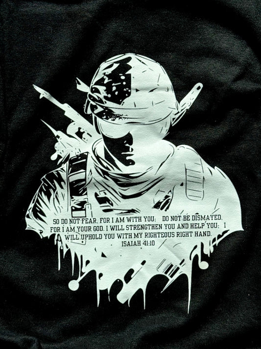 Isaiah 41:10 black T shirt