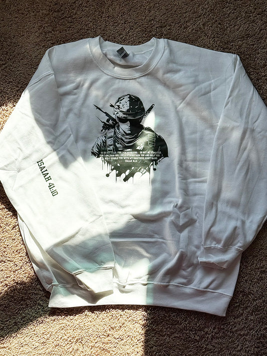 Isaiah 41:10 (white) crewneck