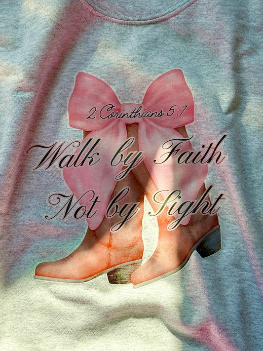 Walk by faith (grey) crewneck