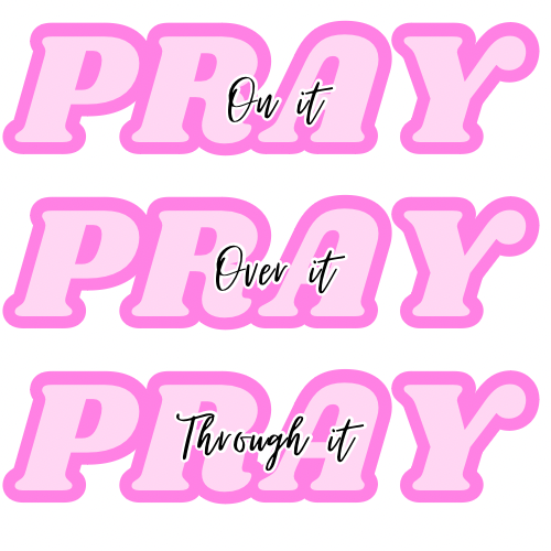 Prayx3 sticker 2”x2”