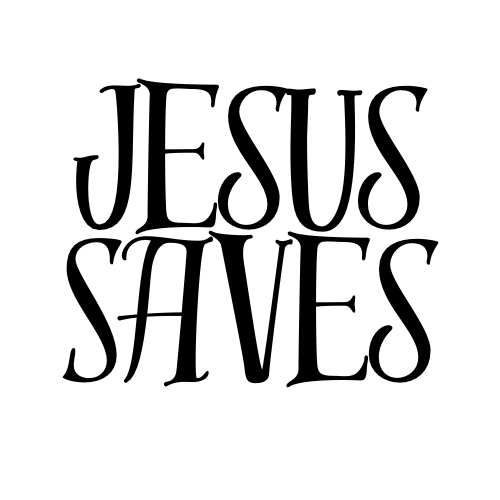 Jesus saves 2”x2” sticker